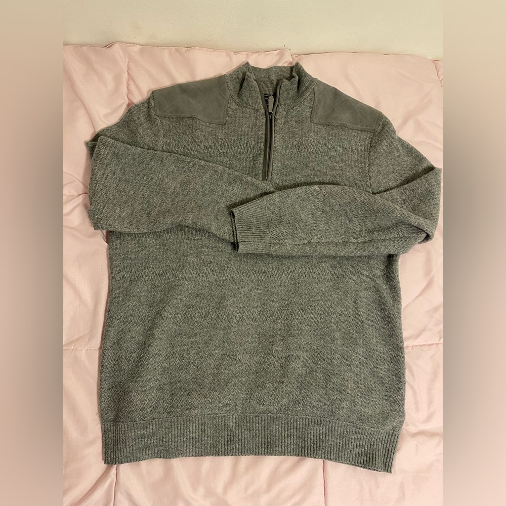 Vineyard Vines Men's Heather Gray Zip-Up Sweater
